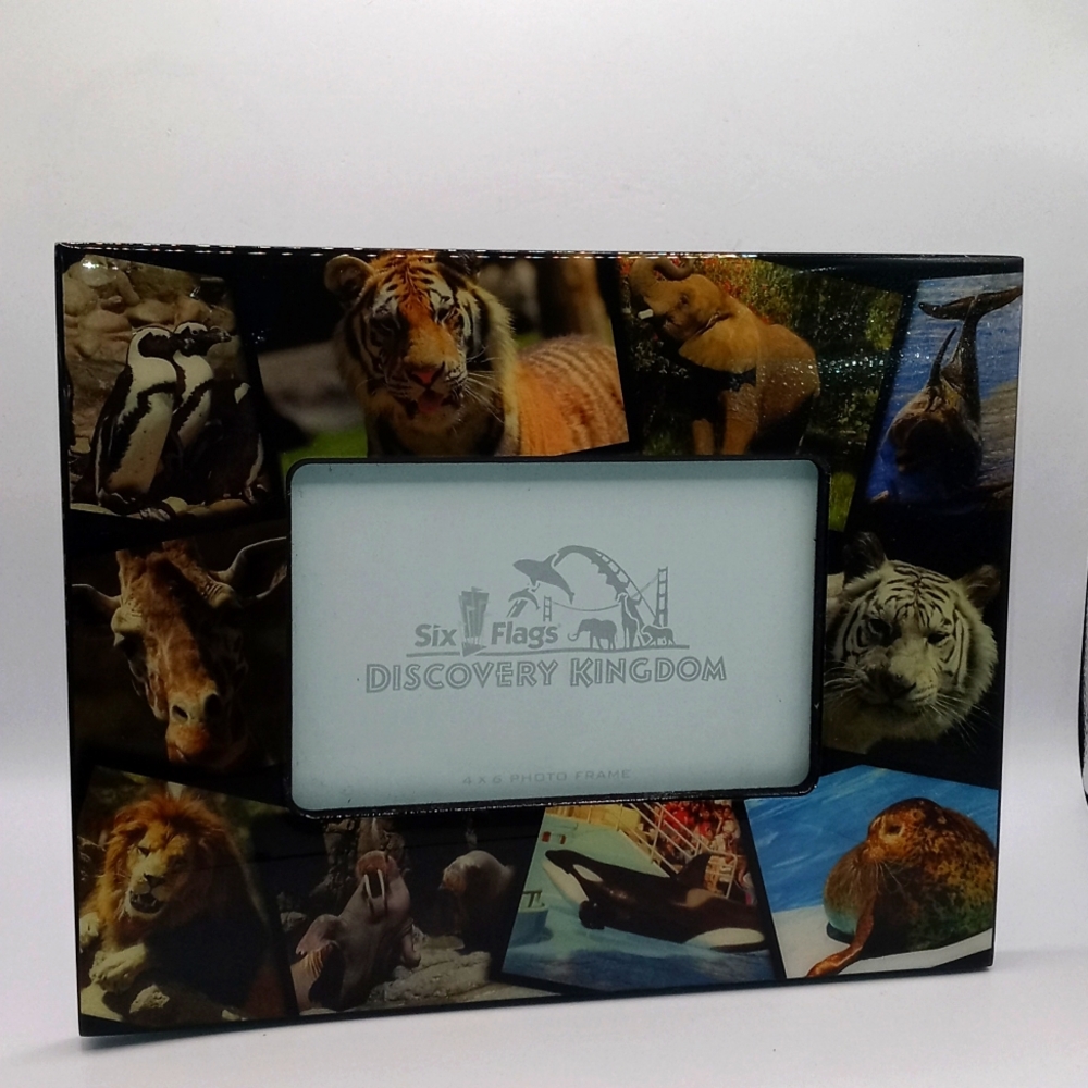 Six Flags Discovery Kingdom Apoxy Animal Picture Photo Frame 4x6
